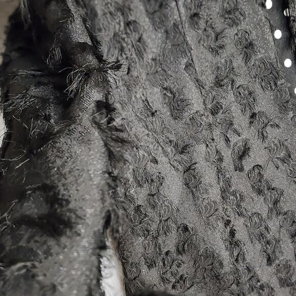 Saint Gil Paris Open Front Long Blazer Jacket Duster Designer‎ Lagenlook Black - Picture 5 of 8